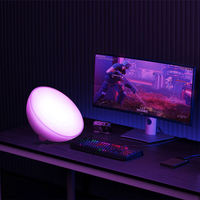 Nouvelle lampe de nuit d'intérieur en forme de bol, lampe intelligente RGB à commande vocale, LED alimentée par USB, idéale pour les fêtes