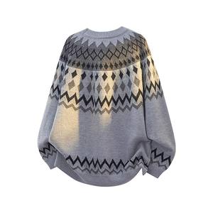 Suéter Jacquard Fair Isle para <span class=keywords><strong>Hombre</strong></span>, Suave, para Otoño e Invierno, Estilo Retro, Holgado y Moderno - Product Image 6