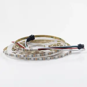 5V 24V телевизионная фоновая лента лампа 60 светодиодов/M WS2811 SMD 5050 Dream Color RGB Digital 12V светодиодные умные гибкие черные полосы