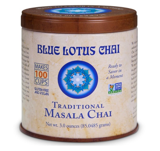 Custom 3 Ounce food grade masala spiced chai powder with organic round spices tin tea tin can