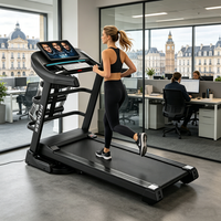 Caminadora Eléctrica Plegable de 4HP con Inclinación Automática, Área de Corredor Extra Grande con Luces LED, Máquina de Fitness Premium para el Hogar, Ideal para Pérdida de Peso Eficaz