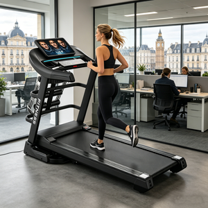 Tapis roulant pliable 4HP à inclinaison automatique avec zone <span class=keywords><strong>de</strong></span> course extra large, appareil <span class=keywords><strong>de</strong></span> fitness haut <span class=keywords><strong>de</strong></span> gamme pour la maison pour une <span class=keywords><strong>perte</strong></span> <span class=keywords><strong>de</strong></span> <span class=keywords><strong>poids</strong></span> efficace - Product Image 1