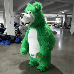 Trang phục mascot bơm hơi màu xanh lá cây, đồ cosplay anime người lớn, thú bông, mascot tùy chỉnh, lễ hội hóa trang động vật - Product Image 2