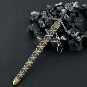 22CM <span class=keywords><strong>the</strong></span> <span class=keywords><strong>Witcher</strong></span> <span class=keywords><strong>3</strong></span> Lake Lady's Sword réplica de Metal completo con funda | Juego coleccionable Cosplay Prop decoración de escritorio - Product Image 4