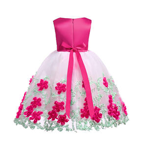 Vestidos de Fiesta para Niñas con Diseño de Lazo y Flores de Encaje, de Algodón de Primera Calidad - Product Image 4