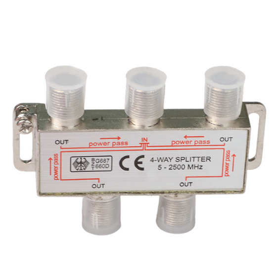 2 Ways 3 Way 4 Ways TV Satellite Splitter 5-2450MHz F Type TV Signal Antenna Cable Coaxial Splitter Distributor