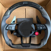 Volant en carbone S-Line avec bouton de démarrage pour Audi Q8 SQ8 A3 A4 B9 A5 B8 A6 C7 A7 S3 S4 RS3 RS5 RS7 RS6 C8
