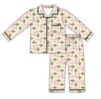 Ensemble de pyjama pour filles Puresun, pyjama en bambou pour enfants, pyjama boutonné, imprimé floral rétro, vêtements de nuit à manches longues, ensemble de pyjama boutique