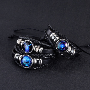 <span class=keywords><strong>Horóscopo</strong></span> <span class=keywords><strong>de</strong></span> moda cuerda trenzada pulsera luminosa aleación 12 signo del zodiaco joyería con brillo en la oscuridad astrología estilo <span class=keywords><strong>chino</strong></span> - Product Image 3