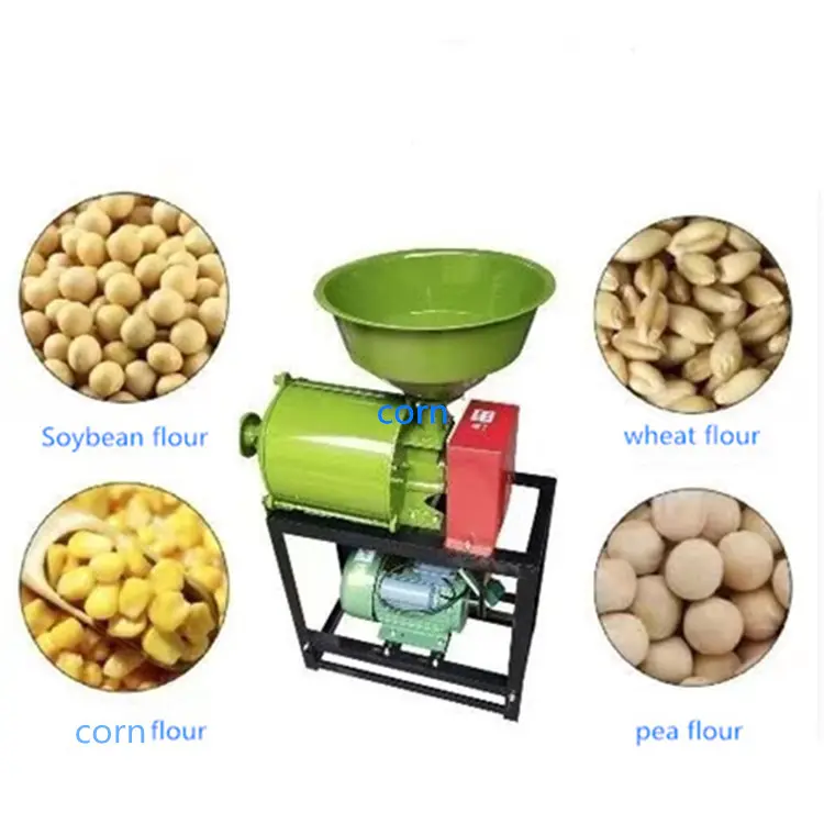 New Household Electric Flour Mill Machine Automatic Corn Crops Milling Equipment Core Bearing Components Manufacturing Plant Use