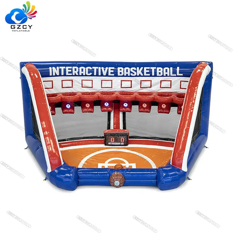 चीन खेल Plash मनोरंजन पार्क बिक्री के लिए परियोजना Inflatable बास्केटबॉल शूटिंग कोर्ट