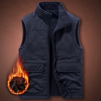 Nouvelle veste décontractée et élégante pour homme, en polaire double face, avec fermeture éclair, col montant et plusieurs poches, idéale pour l'automne et l'hiver