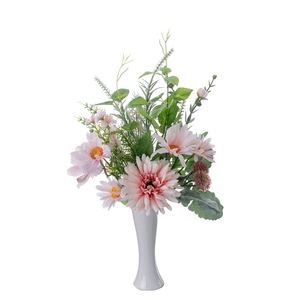 Bouquet de fleurs artificielles CallaFloral, mini vase en verre, décoration de mariage et de maison, tissu tissé en plastique CF01451 - Product Image 5