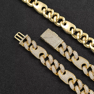 Cuban Necklace 16mm Pig Nose Chain Box Buckle Cuban Chain Bracelet Tanjing Fashion Lijing Necklace - Product Image 2