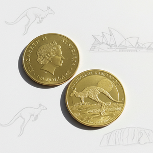 Pièces de monnaie commémoratives de style antique en or 1ZO Kangourou d'Australie 2015, cadeaux, décoration de la maison - Product Image 3