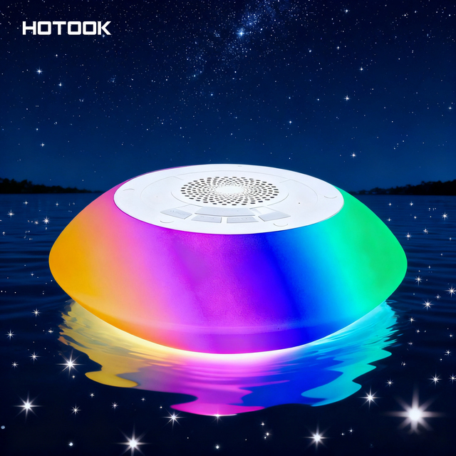New Trending Portable Wireless for Bluetooth Speaker with IPX7 Waterproof Plastic Colorful LED Lights for Outdoor & Pool Use