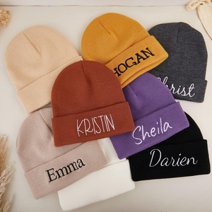 Gorro de Punto de <span class=keywords><strong>Lana</strong></span> <span class=keywords><strong>Merino</strong></span> Personalizado de Alta Calidad, Gorro de Invierno Suave, Grueso y Cálido, Gorro de Punto Unisex Liso con Logotipo Bordado para Exteriores - Product Image 5