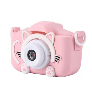 2021 Cute Cartoon Children Camera HD 2.0 IPS Screen Digital Csmera Toys Built-in Games for Kid Photo Video Camera