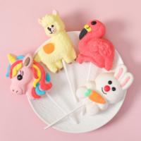Fabricant certifié HALAL, vente en gros de bonbons en forme d'animaux de dessin animé aux saveurs de fruits, sucettes en guimauve pour Pâques