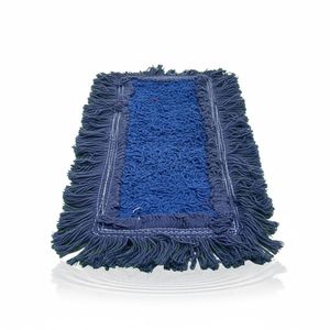Gizmop Balai à poussière 80 cm en coton bouclé, tissu polyester bleu, antibactérien, auto-essorable, durable, housse de balai durable, parquet - Product Image 2