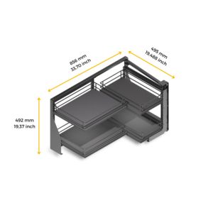 Angolo estraibile per mobili da cucina in acciaio e legno con apertura a destra 8939835 - Product Image 4