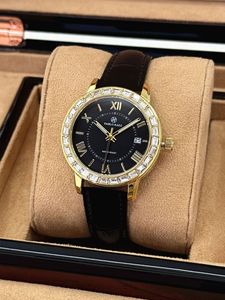 Goddess black sexy style wristwatch with <b>calendar</b> for women - Product Image 3