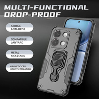 Coque de téléphone personnalisée de luxe antichoc avec anneau rotatif à 360° pour Redmi Turbo 5 Max, protection robuste, coque arrière