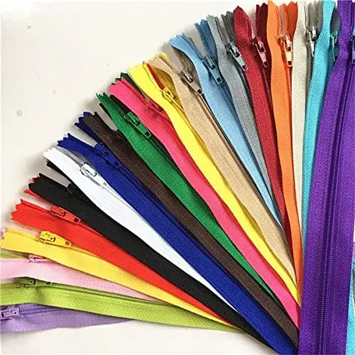 Chất Lượng Cao Kéo Nylon Dây Kéo Rolls Fancy Sang Trọng Đầy Màu Sắc Răng Nylon Cuộn Dây Nhựa Dây Kéo Băng Dây Kéo