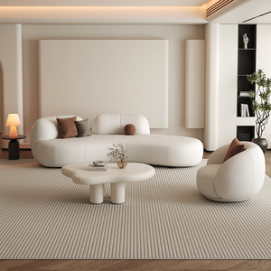 أريكة عصرية بمقعد واحد بتصميم كريمي للشقق الصغيرة والفيلات وغرف المعيشة ومناطق الاستراحة والاستقبال - Product Image 3