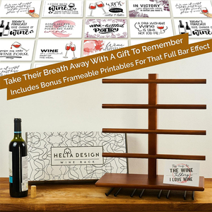 حامل النبيذ ديكور 8 أكواب خشبية النبيذ الريفي رف عائم مع أدوات الإصبع شماعات النبيذ رف الحائط رف المركب - Product Image 6
