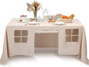 Carpa <span class=keywords><strong>de</strong></span> juegos con mantel para niños, fortín, casa <span class=keywords><strong>de</strong></span> juegos interior y exterior, <span class=keywords><strong>castillo</strong></span> <span class=keywords><strong>de</strong></span> <span class=keywords><strong>princesa</strong></span>, para camping, fiestas <span class=keywords><strong>de</strong></span> cumpleaños, cubierta decorativa y actividades - Product Image 6