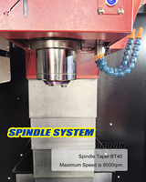 Centre d'usinage vertical CNC automatique VMC650 GSK BT40 haute précision pour production industrielle