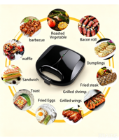 Nouvelle Arrivée Grille-pain Antiadhésif 2 Tranches, Machine à Sandwich, Grill de Contact pour un Petit-Déjeuner Rapide et Facile à Nettoyer