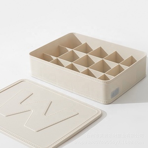 Realida đồ lót Hộp lưu trữ với nắp đậy <span class=keywords><strong>Stackable</strong></span> vớ tổ chức cho sinh thái Nhà Phòng Ngủ tủ quần áo ngăn kéo - Product Image 4