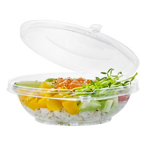 Ensaladera desechable de 16oz con Concha a prueba de manipulaciones de gran calidad, Tira sin rasgaduras, materiales reciclados para uso alimentario - Product Image 3