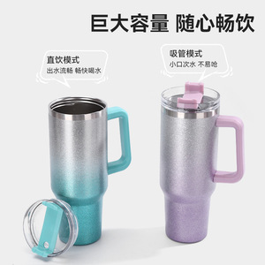 Stainless Steel Tumbler 40oz Handle <b>Insulated</b> <b>Mug</b> Travel Outdoor Sports Cold Storage Cup - Product Image 5