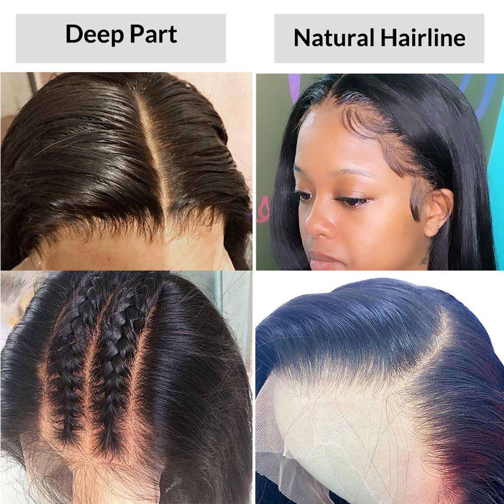 Perruque frontale de la dentelle 13*4