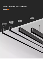 Rail magnétique 48V à montage en surface 1M 2M 3M avec finition blanche ou noire