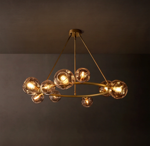 Lampadario Moderno Nordico a Bolle, Bellissimo Lampadario da Interno per Sala da Pranzo e <span class=keywords><strong>Soggiorno</strong></span>, Lampada a Sospensione Rotonda in Vetro di Design Moderno - Product Image 4