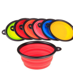Toptan özelleştirmek dayanıklı seyahat Pet su besleme kasesi katlanabilir taşınabilir katlanabilir çevre dostu silikon köpek kasesi - Product Image 2