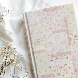 Diario LABON con Tapa Dura Floral A5, Cuaderno <span class=keywords><strong>de</strong></span> Estilo Shabby Chic con Parches, Papel Premium, Estética Coqueta, Papelería Personalizada - Product Image 2