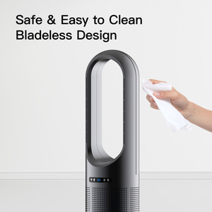 Digital Display Tower Pedestal Air Cooling Cooler <b>Fan</b> Standing Smart Bladeless With <b>Remote</b> Purifier Bladeless <b>Fan</b> With Air Purif - Product Image 3