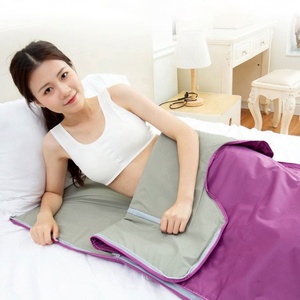 Couverture de sauna professionnelle pour le corps, couverture de sauna spa à 1 zone avec fermeture éclair et trous pour les bras - Product Image 6