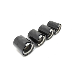 Puntas de escape de calidad CSZ para modelos <span class=keywords><strong>BMW</strong></span> rendimiento M patrón carcasa de fibra de carbono acero inoxidable 304 tubo de escape universal - Product Image 1