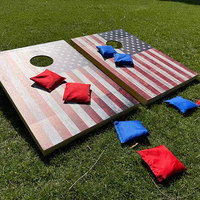 Articles les plus vendus Jeu de cornhole en bois Design drapeau américain Pin de Nouvelle-Zélande Durable Portable Couleur personnalisable Stable Extérieur