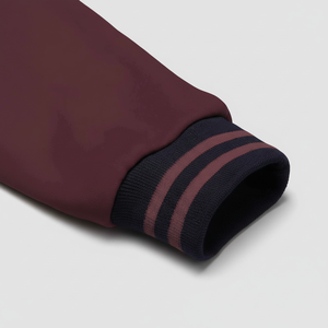 Veste de baseball universitaire en toile personnalisable pour hommes, col montant, tissu tissé, vestes d'hiver de type letterman, logo brodé - Product Image 1