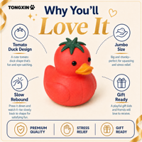 Jouet Squishy Tomate Géant TONGXIN à Rebond Lent en TPR, Jouets Anti-Stress Squishy Géants Personnalisables