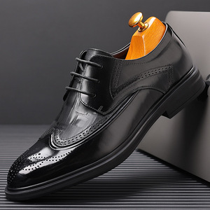 New men's formal business leather men's <b>shoes</b> for casual commuting, durable, British-style fashionable leather <b>shoes</b> - Product Image 5