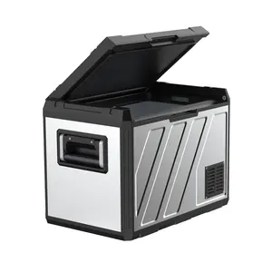 60L便携式野营冰箱和冰柜12V/24v太阳能ABS铝塑料压缩机制冰机