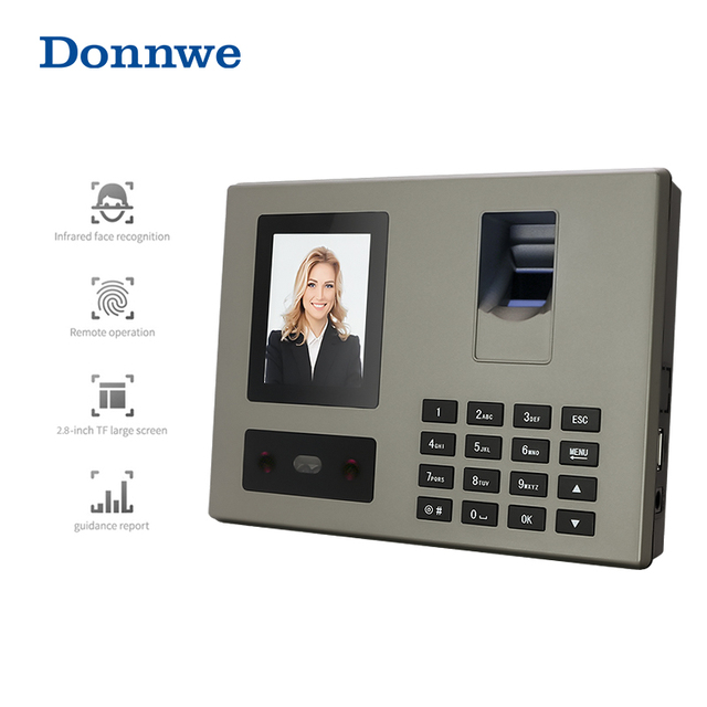 Face and Fingerprint Time and Attendance Machines Can hang or Swing Real Voice Alerts Employee Attendance Machine Time Recorder